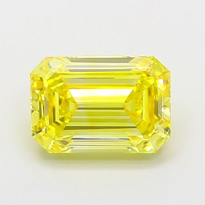 Loose Diamond - EMERALD 1.5ct Fancy Vivid Yellow VVS2: Loose Diamond - EMERALD 1.5ct Fancy Vivid Yellow VVS2 Source: This is a real non-mined Diamond that has been grown in a lab Shape: EMERALD Carats: 1.5 Color: Fancy Vivid Yellow Certification: NONE Vid