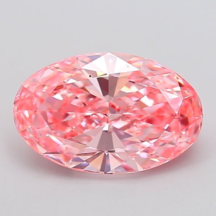Loose Diamond - OVAL 4.07ct Fancy Vivid Pink VVS2: Loose Diamond - OVAL 4.07ct Fancy Vivid Pink VVS2 Source: This is a real non-mined Diamond that has been grown in a lab Shape: OVAL Carats: 4.07 Color: Fancy Vivid Pink Certification: IGI Video: