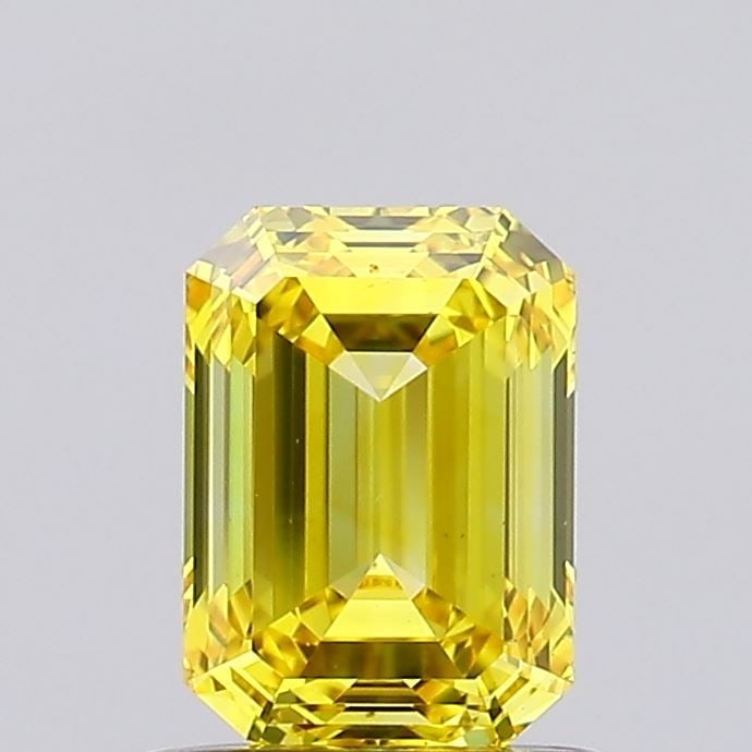Loose Diamond - EMERALD 1.0ct Fancy Vivid Yellow VS1: Loose Diamond - EMERALD 1.0ct Fancy Vivid Yellow VS1 Source: This is a real non-mined Diamond that has been grown in a lab Shape: EMERALD Carats: 1.0 Color: Fancy Vivid Yellow Certification: IGI Video