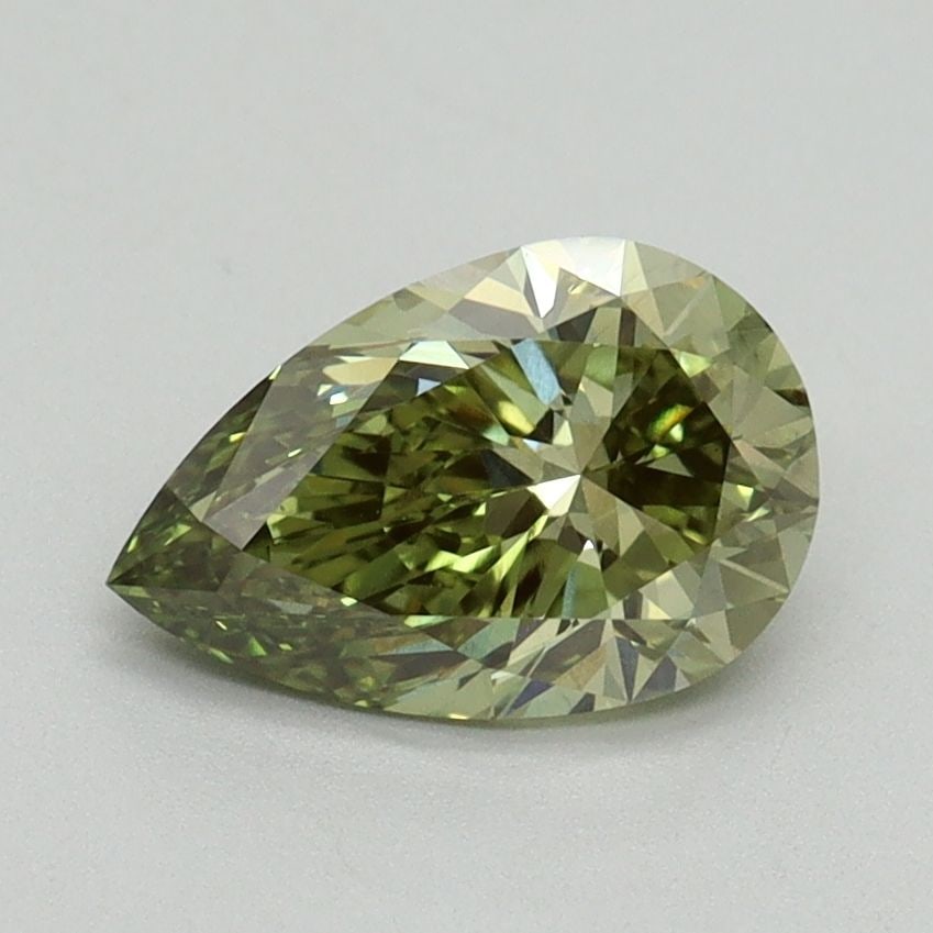 Loose Diamond - PEAR 1.16ct Fancy Vivid Green VS2: Loose Diamond - PEAR 1.16ct Fancy Vivid Green VS2 Source: This is a real non-mined Diamond that has been grown in a lab Shape: PEAR Carats: 1.16 Color: Fancy Vivid Green Certification: IGI Video: