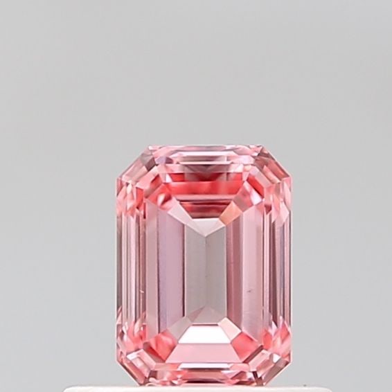 Loose Diamond - EMERALD 0.54ct Fancy Vivid Pink VVS2: Loose Diamond - EMERALD 0.54ct Fancy Vivid Pink VVS2 Source: This is a real non-mined Diamond that has been grown in a lab Shape: EMERALD Carats: 0.54 Color: Fancy Vivid Pink Certification: IGI Video: