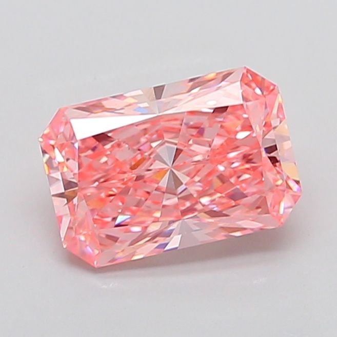 Loose Diamond - RADIANT 3.52ct Fancy Vivid Pink VS1: Loose Diamond - RADIANT 3.52ct Fancy Vivid Pink VS1 Source: This is a real non-mined Diamond that has been grown in a lab Shape: RADIANT Carats: 3.52 Color: Fancy Vivid Pink Certification: IGI The Dia