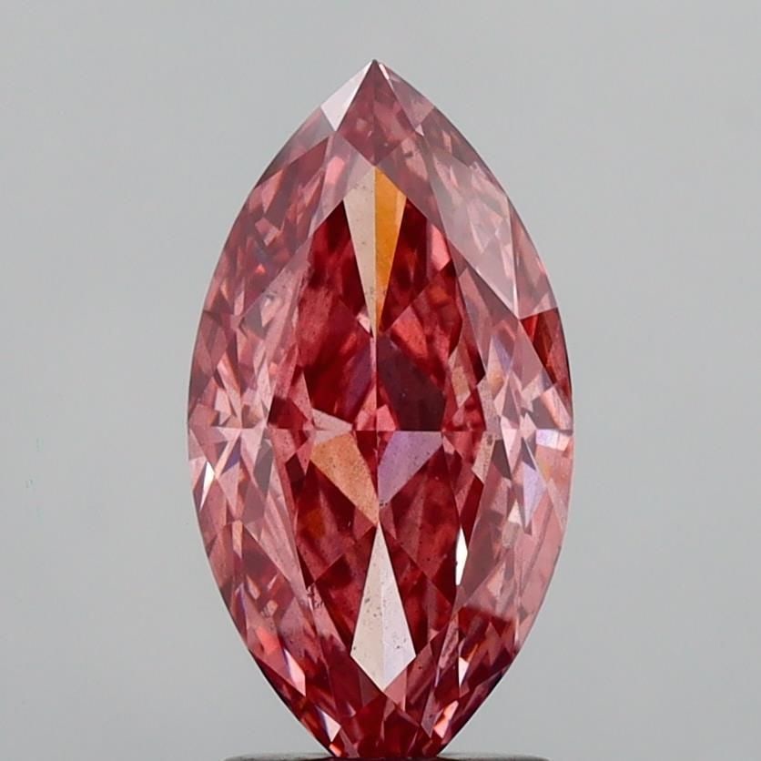 Loose Diamond - MARQUISE 3.16ct Fancy Vivid Brownish Pink SI1: Loose Diamond - MARQUISE 3.16ct Fancy Vivid Brownish Pink SI1 Source: This is a real non-mined Diamond that has been grown in a lab Shape: MARQUISE Carats: 3.16 Color: Fancy Vivid Brownish Pink Certif