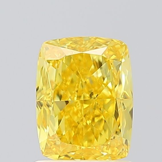 Loose Diamond - CUSHION MODIFIED 1.25ct Fancy Vivid Yellow VS1: Loose Diamond - CUSHION MODIFIED 1.25ct Fancy Vivid Yellow VS1 Source: This is a real non-mined Diamond that has been grown in a lab Shape: CUSHION MODIFIED Carats: 1.25 Color: Fancy Vivid Yellow Cert