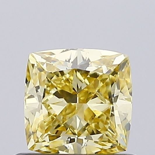 Loose Diamond - CUSHION MODIFIED 0.54ct Fancy Intense Yellow VS1: Loose Diamond - CUSHION MODIFIED 0.54ct Fancy Intense Yellow VS1 Source: This is a real non-mined Diamond that has been grown in a lab Shape: CUSHION MODIFIED Carats: 0.54 Color: Fancy Intense Yellow 