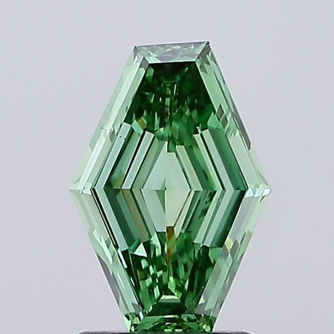 Loose Diamond - HEXAGONAL 1.11ct Fancy Vivid Green VS1: Loose Diamond - HEXAGONAL 1.11ct Fancy Vivid Green VS1 Source: This is a real non-mined Diamond that has been grown in a lab Shape: HEXAGONAL Carats: 1.11 Color: Fancy Vivid Green Certification: IGI V