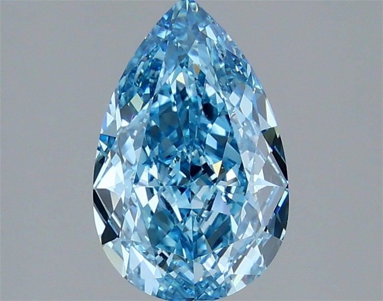 Loose Diamond - PEAR 2.09ct Fancy Vivid Blue VVS2: Loose Diamond - PEAR 2.09ct Fancy Vivid Blue VVS2 Source: This is a real non-mined Diamond that has been grown in a lab Shape: PEAR Carats: 2.09 Color: Fancy Vivid Blue Certification: IGI Video: