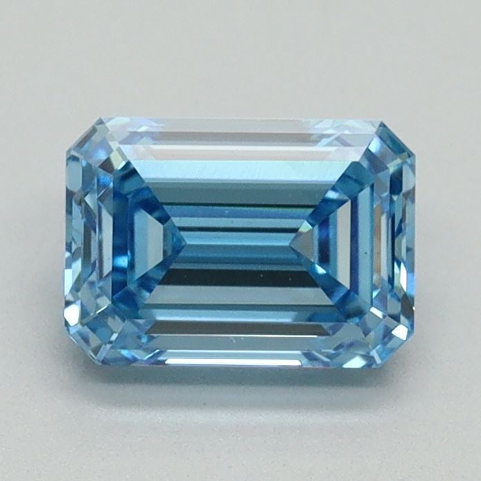 Loose Diamond - EMERALD 1.11ct Fancy Vivid Blue VS1: Loose Diamond - EMERALD 1.11ct Fancy Vivid Blue VS1 Source: This is a real non-mined Diamond that has been grown in a lab Shape: EMERALD Carats: 1.11 Color: Fancy Vivid Blue Certification: IGI Video: