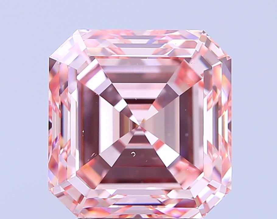Loose Diamond - ASSCHER 4.02ct Fancy Intense Pink VS1: Loose Diamond - ASSCHER 4.02ct Fancy Intense Pink VS1 Source: This is a real non-mined Diamond that has been grown in a lab Shape: ASSCHER Carats: 4.02 Color: Fancy Intense Pink Certification: IGI Vid