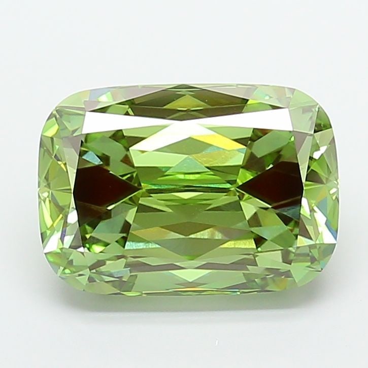 Loose Diamond - CUSHION MODIFIED 10.67ct Fancy Vivid Green VVS2: Loose Diamond - CUSHION MODIFIED 10.67ct Fancy Vivid Green VVS2 Source: This is a real non-mined Diamond that has been grown in a lab Shape: CUSHION MODIFIED Carats: 10.67 Color: Fancy Vivid Green Cer
