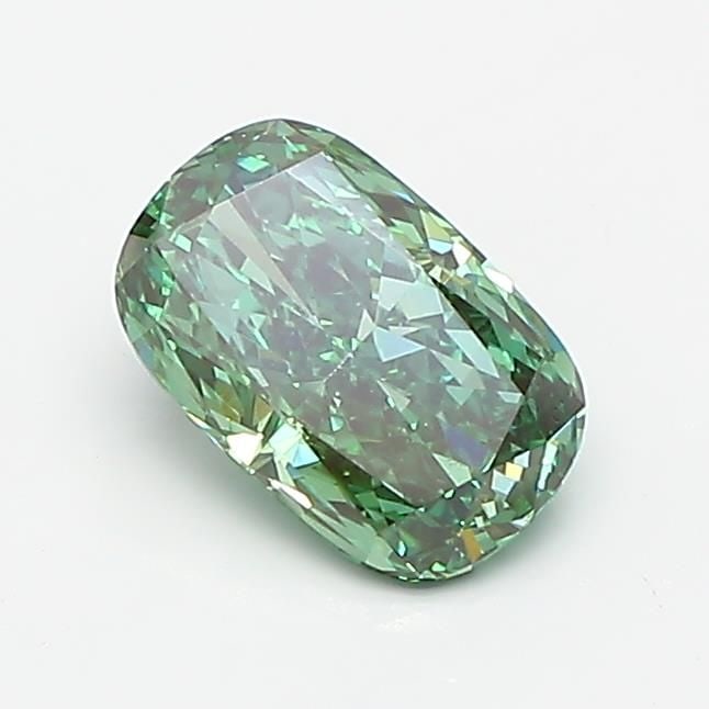 Loose Diamond - CUSHION MODIFIED 1.01ct Fancy Vivid Green VS1: Loose Diamond - CUSHION MODIFIED 1.01ct Fancy Vivid Green VS1 Source: This is a real non-mined Diamond that has been grown in a lab Shape: CUSHION MODIFIED Carats: 1.01 Color: Fancy Vivid Green Certif