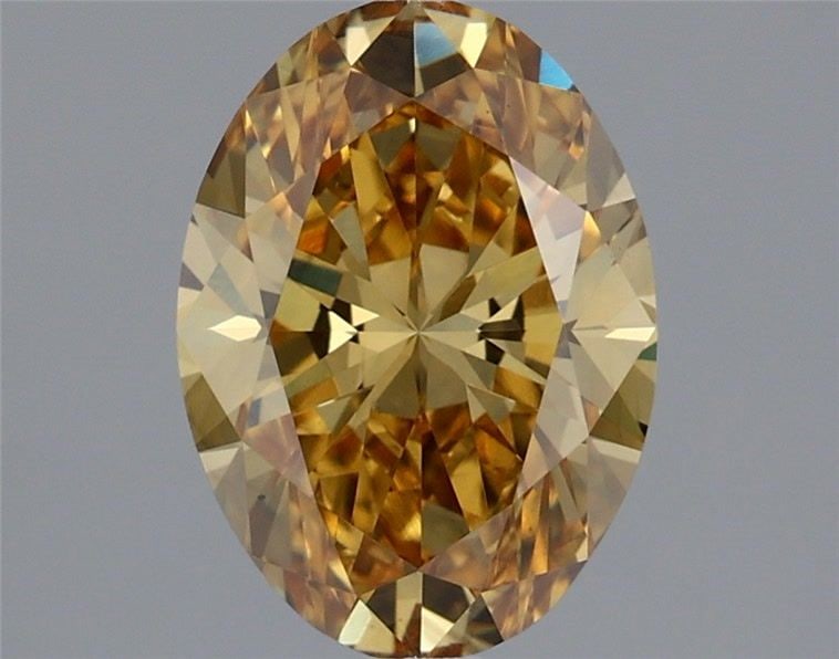 Loose Diamond - OVAL 1.12ct Fancy Intense Brownish Yellow VS1: Loose Diamond - OVAL 1.12ct Fancy Intense Brownish Yellow VS1 Source: This is a real non-mined Diamond that has been grown in a lab Shape: OVAL Carats: 1.12 Color: Fancy Intense Brownish Yellow Certif