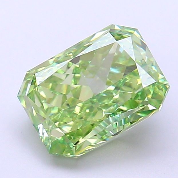 Loose Diamond - RADIANT 2.28ct Fancy Vivid Green VS1: Loose Diamond - RADIANT 2.28ct Fancy Vivid Green VS1 Source: This is a real non-mined Diamond that has been grown in a lab Shape: RADIANT Carats: 2.28 Color: Fancy Vivid Green Certification: IGI Video