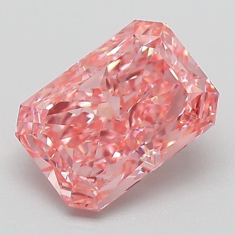 Loose Diamond - RADIANT 2.11ct Fancy Vivid Pink VVS2: Loose Diamond - RADIANT 2.11ct Fancy Vivid Pink VVS2 Source: This is a real non-mined Diamond that has been grown in a lab Shape: RADIANT Carats: 2.11 Color: Fancy Vivid Pink Certification: IGI The Di