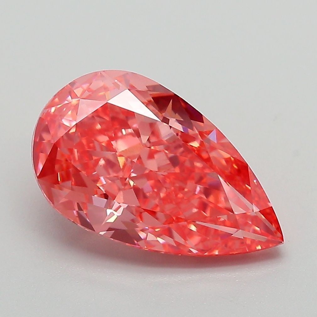 Loose Diamond - PEAR 3.27ct Fancy Vivid Pink VVS2: Loose Diamond - PEAR 3.27ct Fancy Vivid Pink VVS2 Source: This is a real non-mined Diamond that has been grown in a lab Shape: PEAR Carats: 3.27 Color: Fancy Vivid Pink Certification: IGI Video:
