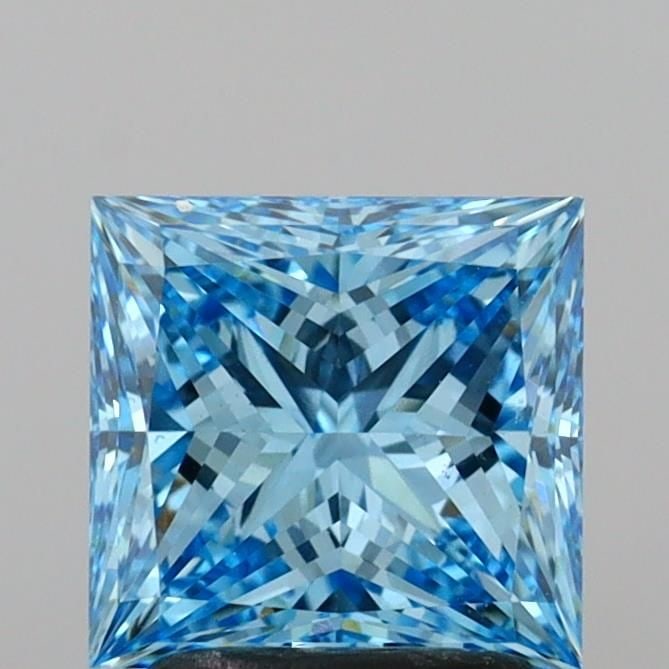 Loose Diamond - PRINCESS 2.02ct Fancy Vivid Blue VS1: Loose Diamond - PRINCESS 2.02ct Fancy Vivid Blue VS1 Source: This is a real non-mined Diamond that has been grown in a lab Shape: PRINCESS Carats: 2.02 Color: Fancy Vivid Blue Certification: IGI Video