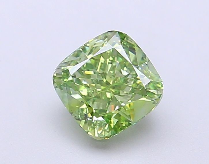 Loose Diamond - CUSHION MODIFIED 1.15ct Fancy Vivid Green VS2: Loose Diamond - CUSHION MODIFIED 1.15ct Fancy Vivid Green VS2 Source: This is a real non-mined Diamond that has been grown in a lab Shape: CUSHION MODIFIED Carats: 1.15 Color: Fancy Vivid Green Certif