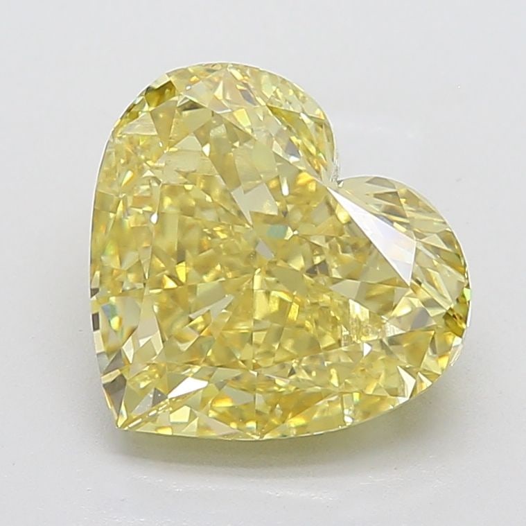 Loose Diamond - HEART 7.2ct Fancy Intense Yellow VS2: Loose Diamond - HEART 7.2ct Fancy Intense Yellow VS2 Source: This is a real non-mined Diamond that has been grown in a lab Shape: HEART Carats: 7.2 Color: Fancy Intense Yellow Certification: IGI Video