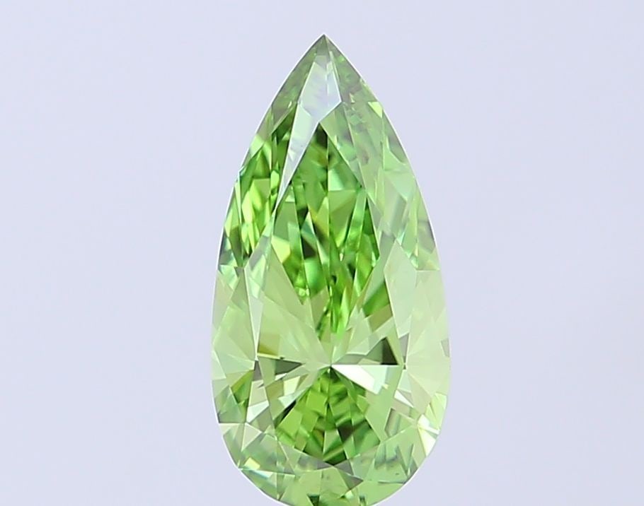 Loose Diamond - PEAR 1.06ct Fancy Vivid Green VS1: Loose Diamond - PEAR 1.06ct Fancy Vivid Green VS1 Source: This is a real non-mined Diamond that has been grown in a lab Shape: PEAR Carats: 1.06 Color: Fancy Vivid Green Certification: IGI Video: