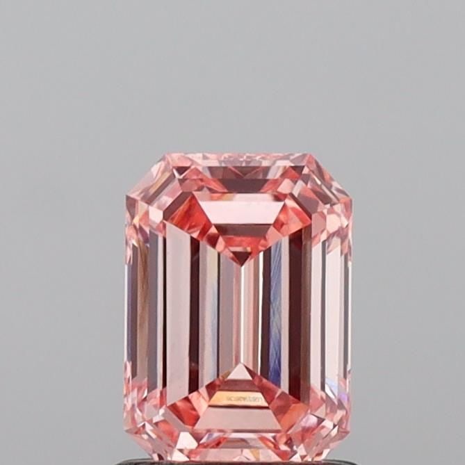 Loose Diamond - EMERALD 1.26ct Fancy Vivid Pink VVS2: Loose Diamond - EMERALD 1.26ct Fancy Vivid Pink VVS2 Source: This is a real non-mined Diamond that has been grown in a lab Shape: EMERALD Carats: 1.26 Color: Fancy Vivid Pink Certification: IGI Video: