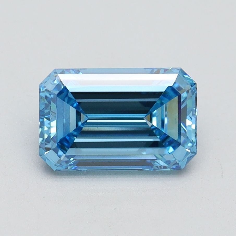 Loose Diamond - EMERALD 1.51ct Fancy Vivid Blue VS1: Loose Diamond - EMERALD 1.51ct Fancy Vivid Blue VS1 Source: This is a real non-mined Diamond that has been grown in a lab Shape: EMERALD Carats: 1.51 Color: Fancy Vivid Blue Certification: IGI Video: