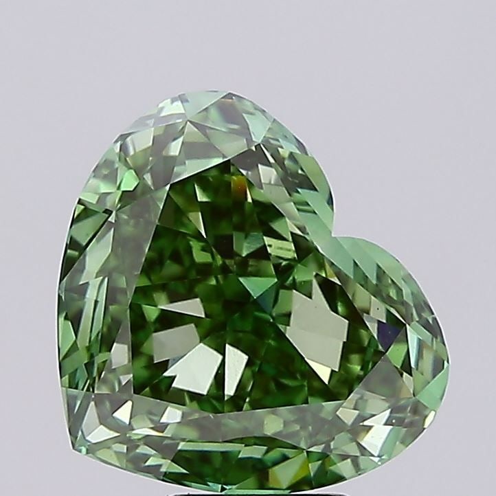 Loose Diamond - HEART 6.32ct Fancy Vivid Green VS1: Loose Diamond - HEART 6.32ct Fancy Vivid Green VS1 Source: This is a real non-mined Diamond that has been grown in a lab Shape: HEART Carats: 6.32 Color: Fancy Vivid Green Certification: IGI Video: