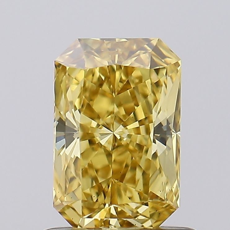 Loose Diamond - RADIANT 0.76ct Fancy Intense Brownish Yellow VS1: Loose Diamond - RADIANT 0.76ct Fancy Intense Brownish Yellow VS1 Source: This is a real non-mined Diamond that has been grown in a lab Shape: RADIANT Carats: 0.76 Color: Fancy Intense Brownish Yellow 