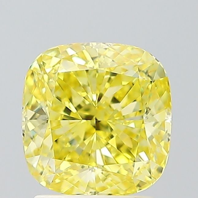 Loose Diamond - CUSHION MODIFIED 2.17ct Fancy Vivid Yellow VVS1: Loose Diamond - CUSHION MODIFIED 2.17ct Fancy Vivid Yellow VVS1 Source: This is a real non-mined Diamond that has been grown in a lab Shape: CUSHION MODIFIED Carats: 2.17 Color: Fancy Vivid Yellow Cer