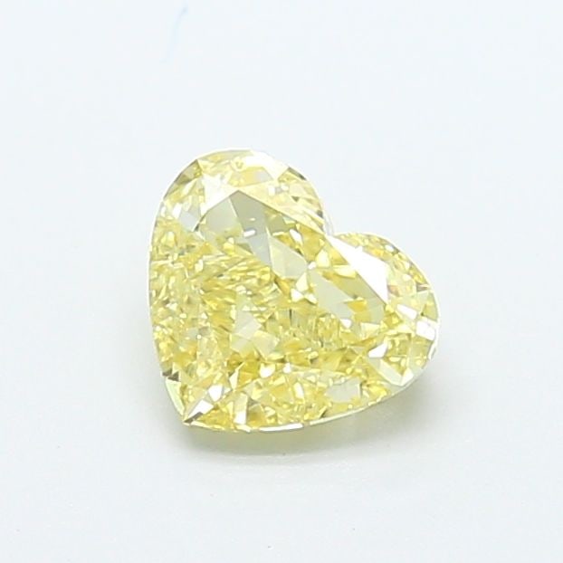 Loose Diamond - HEART 1.01ct Fancy Yellow VVS2: Loose Diamond - HEART 1.01ct Fancy Yellow VVS2 Source: This is a real non-mined Diamond that has been grown in a lab Shape: HEART Carats: 1.01 Color: Fancy Yellow Certification: IGI Video: