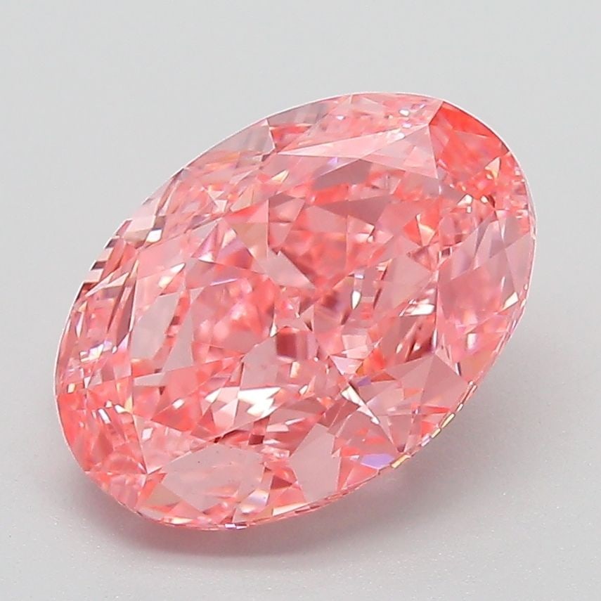 Loose Diamond - OVAL 3.07ct Fancy Vivid Pink VVS2: Loose Diamond - OVAL 3.07ct Fancy Vivid Pink VVS2 Source: This is a real non-mined Diamond that has been grown in a lab Shape: OVAL Carats: 3.07 Color: Fancy Vivid Pink Certification: IGI Video: