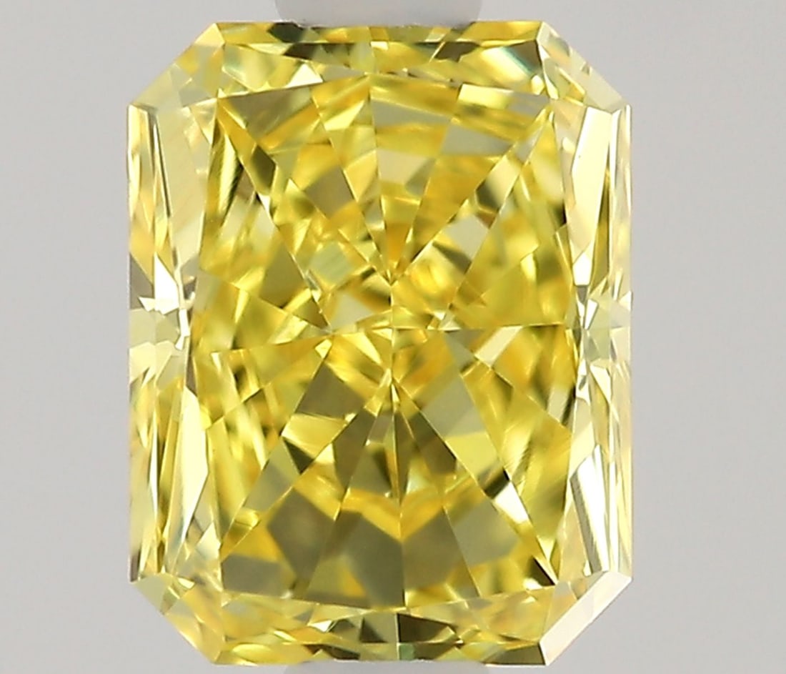 Loose Diamond - RADIANT 0.46ct Fancy Intense Yellow VS1: Loose Diamond - RADIANT 0.46ct Fancy Intense Yellow VS1 Source: This is a real non-mined Diamond that has been grown in a lab Shape: RADIANT Carats: 0.46 Color: Fancy Intense Yellow Certification: NON