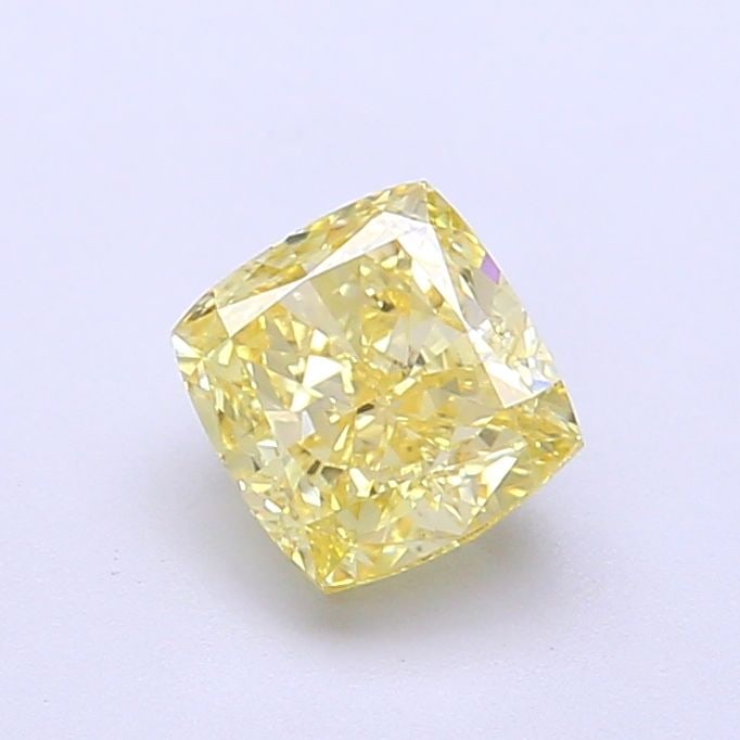 Loose Diamond - CUSHION MODIFIED 1.09ct Fancy Intense Yellow VS1: Loose Diamond - CUSHION MODIFIED 1.09ct Fancy Intense Yellow VS1 Source: This is a real non-mined Diamond that has been grown in a lab Shape: CUSHION MODIFIED Carats: 1.09 Color: Fancy Intense Yellow 