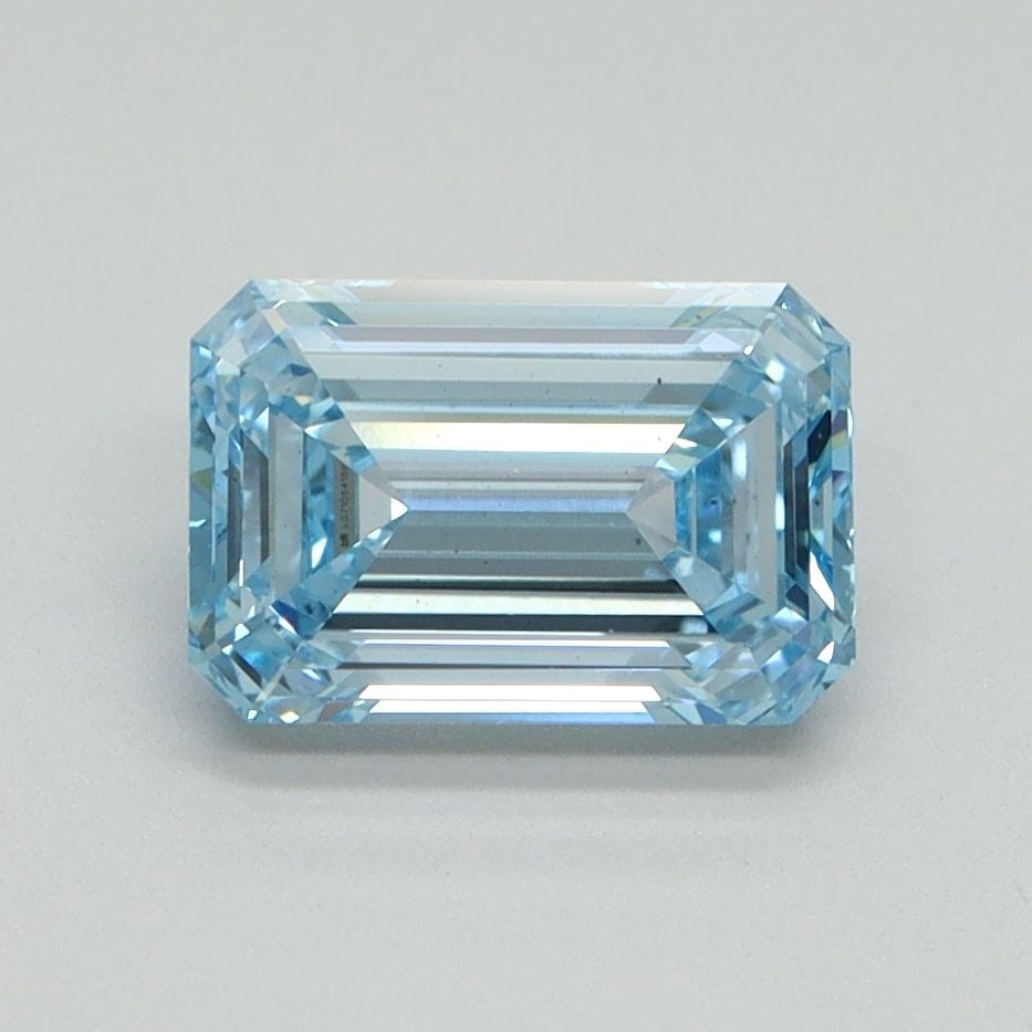 Loose Diamond - EMERALD 1.51ct Fancy Vivid Blue VS2: Loose Diamond - EMERALD 1.51ct Fancy Vivid Blue VS2 Source: This is a real non-mined Diamond that has been grown in a lab Shape: EMERALD Carats: 1.51 Color: Fancy Vivid Blue Certification: IGI Video: