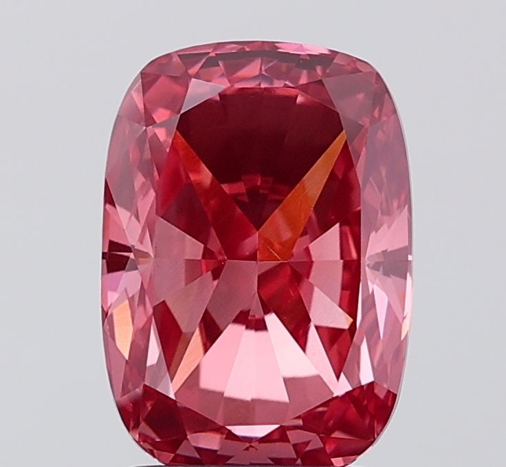 Loose Diamond - CUSHION 3.0ct Fancy Vivid Pink VS1: Loose Diamond - CUSHION 3.0ct Fancy Vivid Pink VS1 Source: This is a real non-mined Diamond that has been grown in a lab Shape: CUSHION Carats: 3.0 Color: Fancy Vivid Pink Certification: IGI Video: