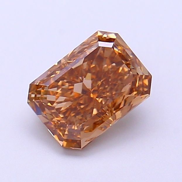 Loose Diamond - RADIANT 1.23ct Fancy Light Brown VVS2: Loose Diamond - RADIANT 1.23ct Fancy Light Brown VVS2 Source: This is a real non-mined Diamond that has been grown in a lab Shape: RADIANT Carats: 1.23 Color: Fancy Light Brown Certification: IGI Vide