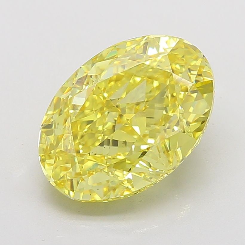 Loose Diamond - OVAL 9.01ct Fancy Vivid Yellow VS1: Loose Diamond - OVAL 9.01ct Fancy Vivid Yellow VS1 Source: This is a real non-mined Diamond that has been grown in a lab Shape: OVAL Carats: 9.01 Color: Fancy Vivid Yellow Certification: IGI Video: