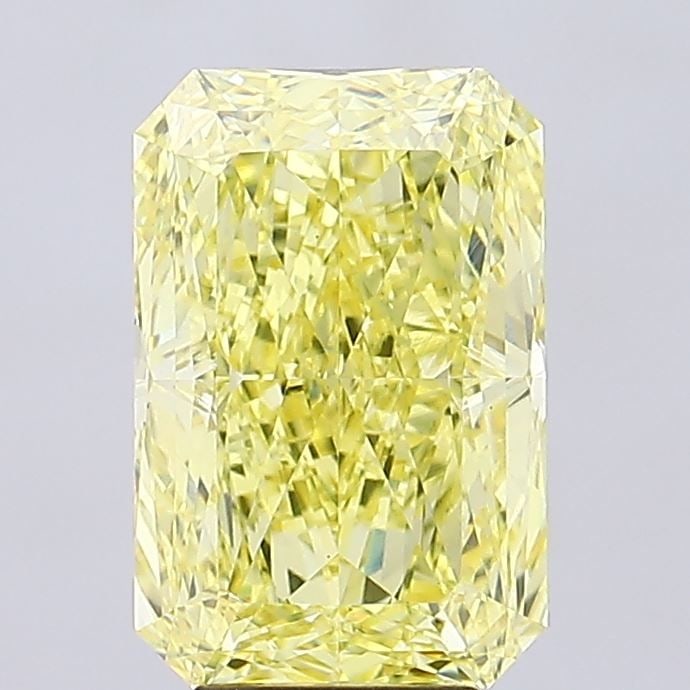 Loose Diamond - RADIANT 6.1ct Fancy Vivid Yellow VS1: Loose Diamond - RADIANT 6.1ct Fancy Vivid Yellow VS1 Source: This is a real non-mined Diamond that has been grown in a lab Shape: RADIANT Carats: 6.1 Color: Fancy Vivid Yellow Certification: IGI Video