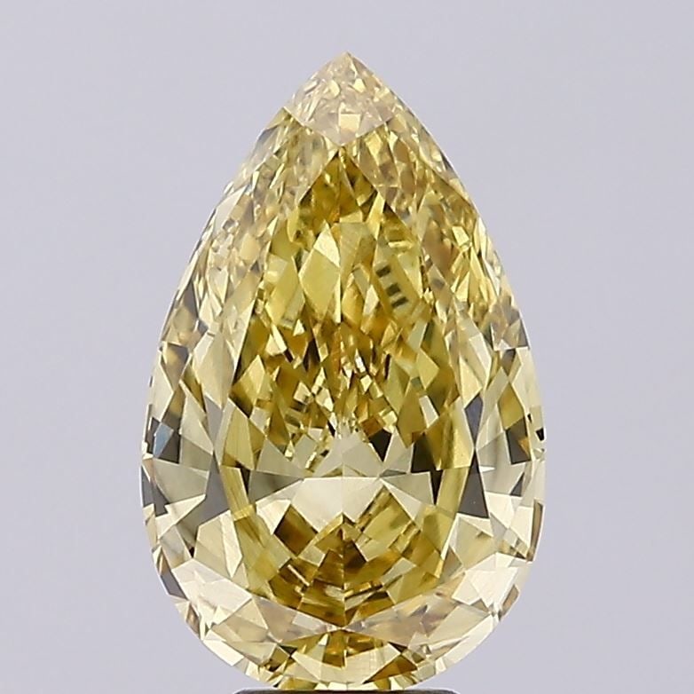 Loose Diamond - PEAR 6.39ct Fancy Intense Yellow VS2: Loose Diamond - PEAR 6.39ct Fancy Intense Yellow VS2 Source: This is a real non-mined Diamond that has been grown in a lab Shape: PEAR Carats: 6.39 Color: Fancy Intense Yellow Certification: IGI Video