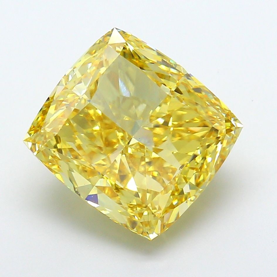 Loose Diamond - CUSHION MODIFIED 11.06ct Fancy Intense Yellow VS1: Loose Diamond - CUSHION MODIFIED 11.06ct Fancy Intense Yellow VS1 Source: This is a real non-mined Diamond that has been grown in a lab Shape: CUSHION MODIFIED Carats: 11.06 Color: Fancy Intense Yello