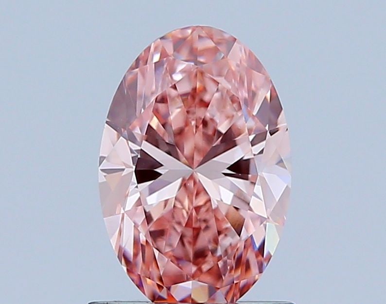 Loose Diamond - OVAL 1.0ct Fancy Intense Brownish Pink VVS2: Loose Diamond - OVAL 1.0ct Fancy Intense Brownish Pink VVS2 Source: This is a real non-mined Diamond that has been grown in a lab Shape: OVAL Carats: 1.0 Color: Fancy Intense Brownish Pink Certificati