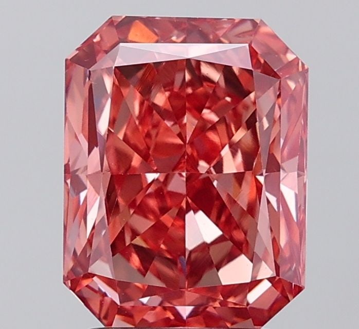 Loose Diamond - RADIANT 3.32ct Fancy Vivid Brownish Pink VS1: Loose Diamond - RADIANT 3.32ct Fancy Vivid Brownish Pink VS1 Source: This is a real non-mined Diamond that has been grown in a lab Shape: RADIANT Carats: 3.32 Color: Fancy Vivid Brownish Pink Certific