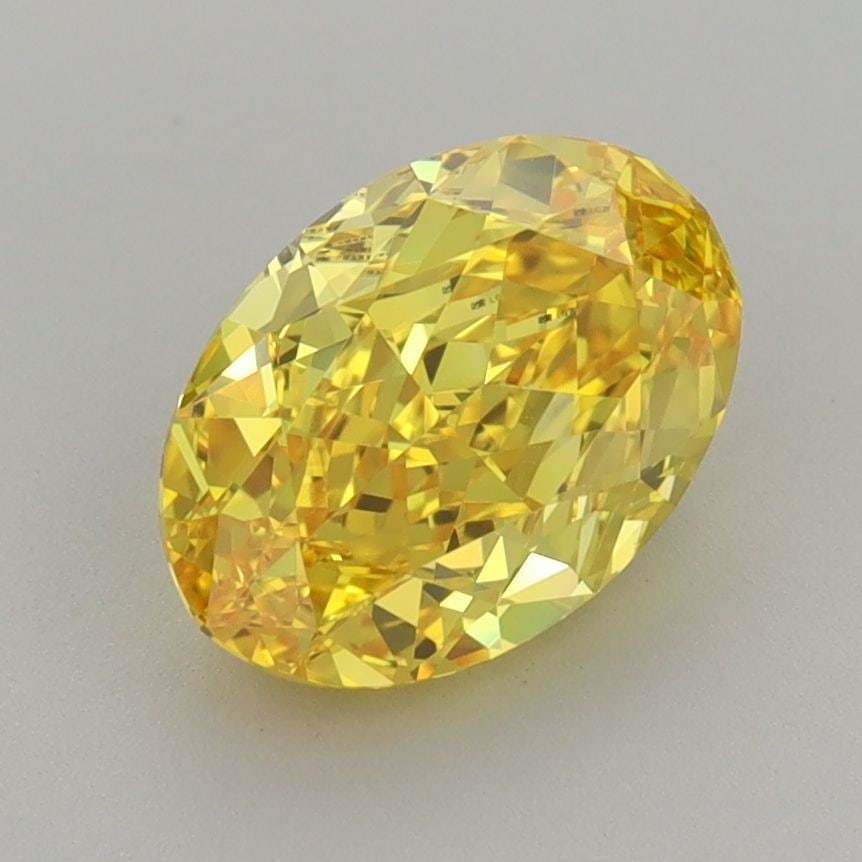 Loose Diamond - OVAL 1.86ct Fancy Vivid Yellow VVS2: Loose Diamond - OVAL 1.86ct Fancy Vivid Yellow VVS2 Source: This is a real non-mined Diamond that has been grown in a lab Shape: OVAL Carats: 1.86 Color: Fancy Vivid Yellow Certification: IGI The Diam