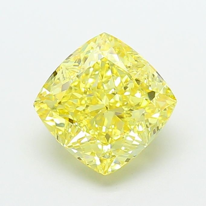 Loose Diamond - CUSHION MODIFIED 3.07ct Fancy Vivid Yellow VS2: Loose Diamond - CUSHION MODIFIED 3.07ct Fancy Vivid Yellow VS2 Source: This is a real non-mined Diamond that has been grown in a lab Shape: CUSHION MODIFIED Carats: 3.07 Color: Fancy Vivid Yellow Cert