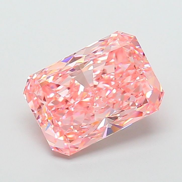 Loose Diamond - RADIANT 4.04ct Fancy Vivid Pink VVS2: Loose Diamond - RADIANT 4.04ct Fancy Vivid Pink VVS2 Source: This is a real non-mined Diamond that has been grown in a lab Shape: RADIANT Carats: 4.04 Color: Fancy Vivid Pink Certification: IGI Video: