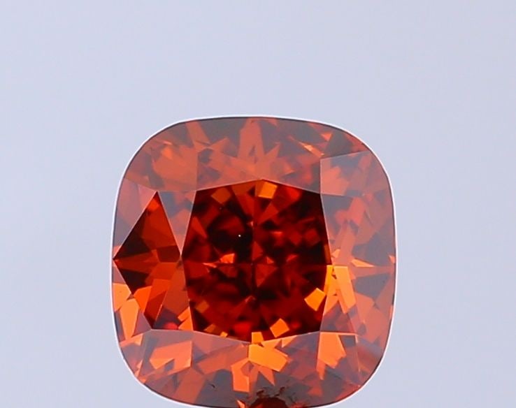 Loose Diamond - CUSHION MODIFIED 2.28ct Fancy Intense Brownish Orange VS1: Loose Diamond - CUSHION MODIFIED 2.28ct Fancy Intense Brownish Orange VS1 Source: This is a real non-mined Diamond that has been grown in a lab Shape: CUSHION MODIFIED Carats: 2.28 Color: Fancy Intens