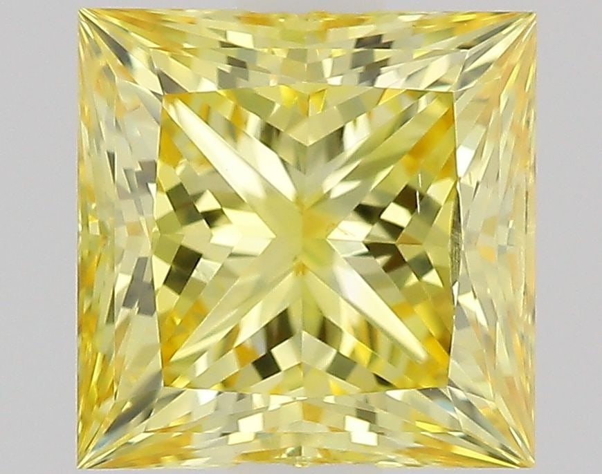 Loose Diamond - PRINCESS 1.0ct Fancy Intense Yellow SI2: Loose Diamond - PRINCESS 1.0ct Fancy Intense Yellow SI2 Source: This is a real non-mined Diamond that has been grown in a lab Shape: PRINCESS Carats: 1.0 Color: Fancy Intense Yellow Certification: IGI
