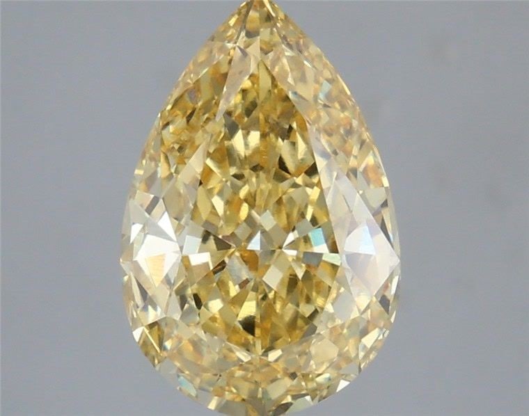 Loose Diamond - PEAR 3.52ct Fancy Vivid Yellow VS1: Loose Diamond - PEAR 3.52ct Fancy Vivid Yellow VS1 Source: This is a real non-mined Diamond that has been grown in a lab Shape: PEAR Carats: 3.52 Color: Fancy Vivid Yellow Certification: IGI Video: