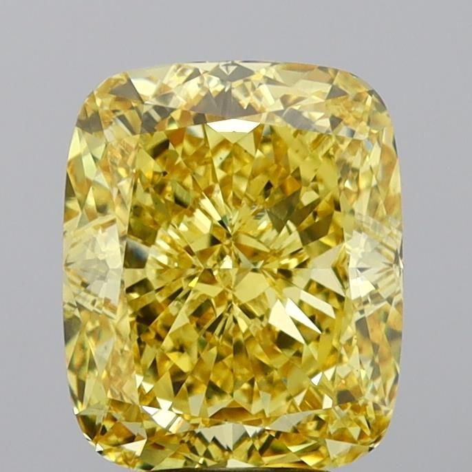 Loose Diamond - CUSHION MODIFIED 5.16ct Fancy Vivid Yellow VS1: Loose Diamond - CUSHION MODIFIED 5.16ct Fancy Vivid Yellow VS1 Source: This is a real non-mined Diamond that has been grown in a lab Shape: CUSHION MODIFIED Carats: 5.16 Color: Fancy Vivid Yellow Cert