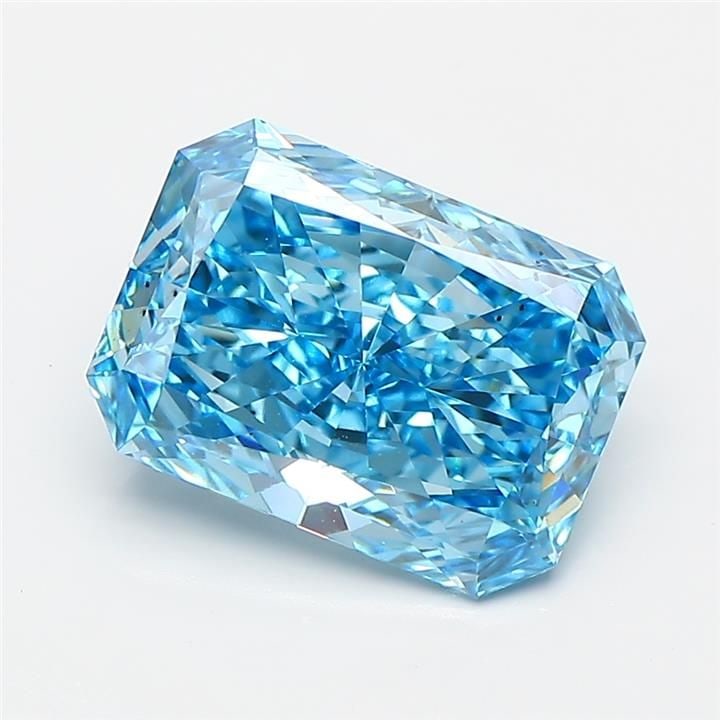 Loose Diamond - RADIANT 2.82ct Fancy Vivid Blue VS2: Loose Diamond - RADIANT 2.82ct Fancy Vivid Blue VS2 Source: This is a real non-mined Diamond that has been grown in a lab Shape: RADIANT Carats: 2.82 Color: Fancy Vivid Blue Certification: IGI Video: