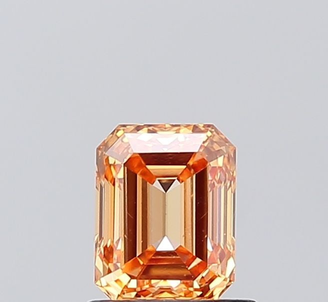 Loose Diamond - EMERALD 1.0ct Fancy Orangey Brown VS2: Loose Diamond - EMERALD 1.0ct Fancy Orangey Brown VS2 Source: This is a real non-mined Diamond that has been grown in a lab Shape: EMERALD Carats: 1.0 Color: Fancy Orangey Brown Certification: IGI Vid